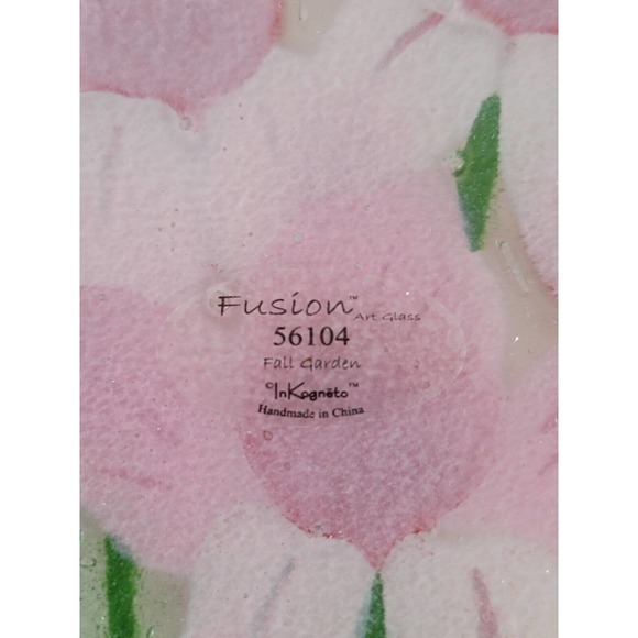 William McGrath InKogneto Fusion Art Glass Wild Flowers 11" Plate #56104 In Box - Picture 6 of 9